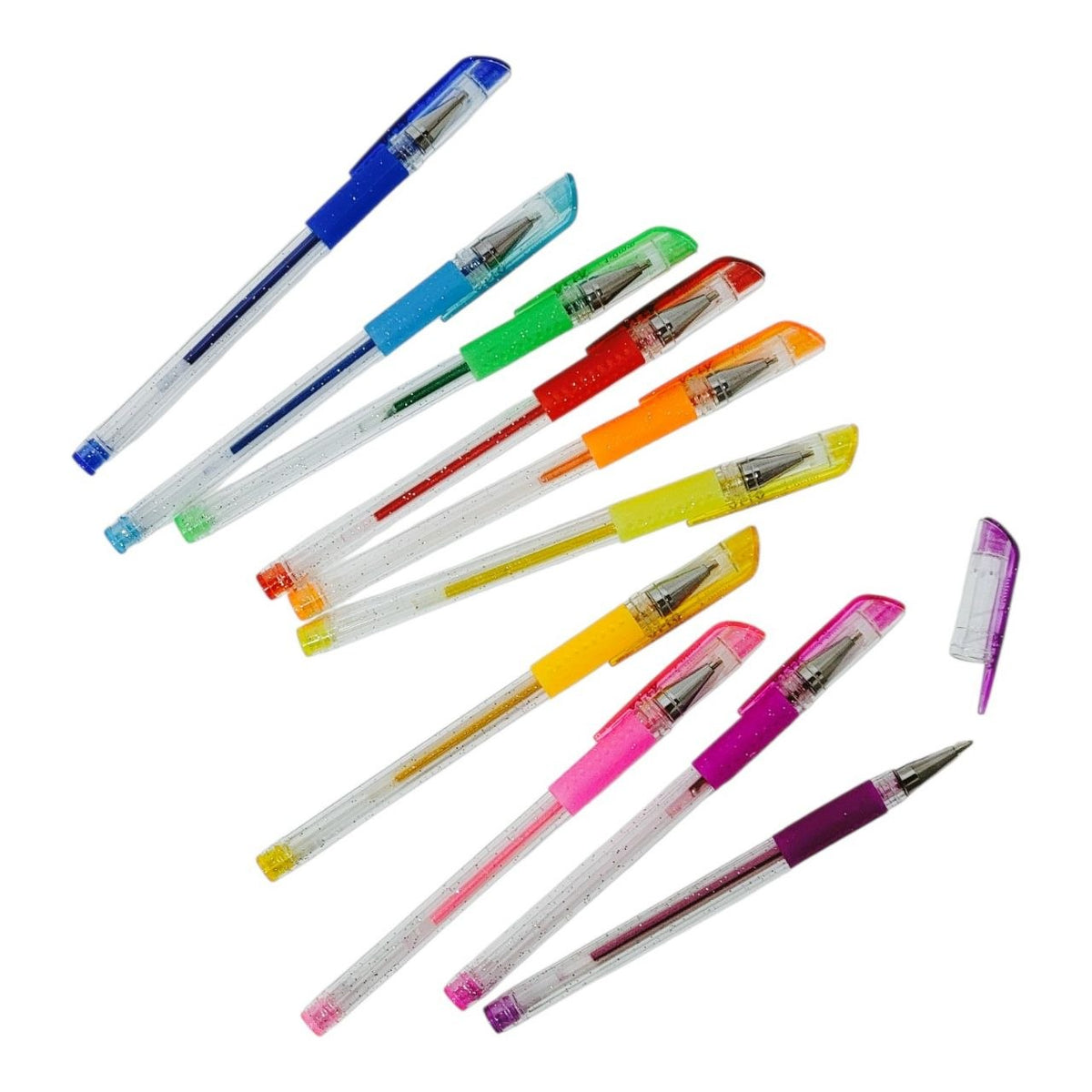 LAPICES TINTA DE GEL DE COLORES NEON CON BRILLO 10UND ALFA