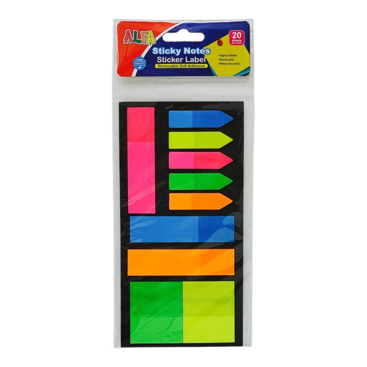ETIQUETAS ADHESIVAS PARA CUADERNOS DE COLORES NEON ALFA