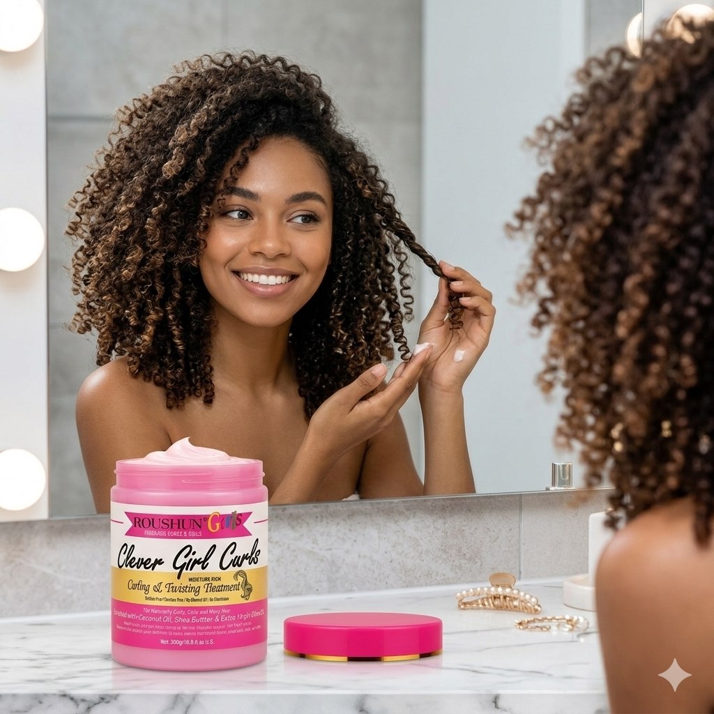 TRATAMIENTO CAPILAR REALZA Y DEFINE CABELLO RIZADO O CON TEXTURA ROUSHUN GIRLS CLEVER 500GM