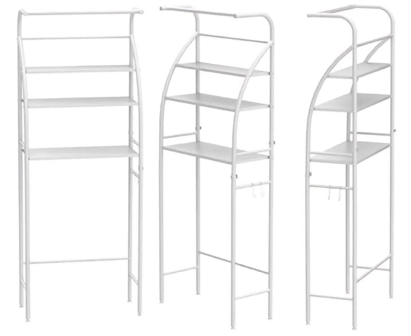 ESTANTE ORGANIZADOR DE BAÑO DE 3 NIVELES Y SOPORTE PARA TENDER TRAPOS DE LIMPIEZA, BAÑO ORDENADO Y FUNCIONAL SOBRE EL INODORO MY HOME RACK