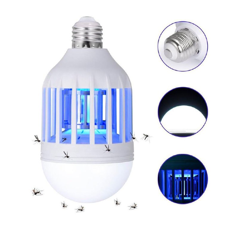 LUZ LED, LAMPARA FOCO MATA MOSQUITOS, ILUMINACION Y ELIMINACION DE ZANCUDOS 2 EN 1, AHORRO DE ENERGIA, LUZ DE BUENA CALIDAD MOSQUITO KILLER LAMP 110V DE 15W