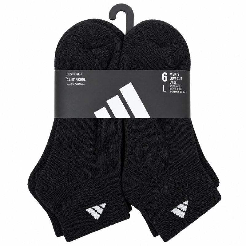 CALCETA TOBILLERA ORIGINAL ADIDAS 6 PARES TALLA MUJER 10-13 TALLA HOMBRE 8-12