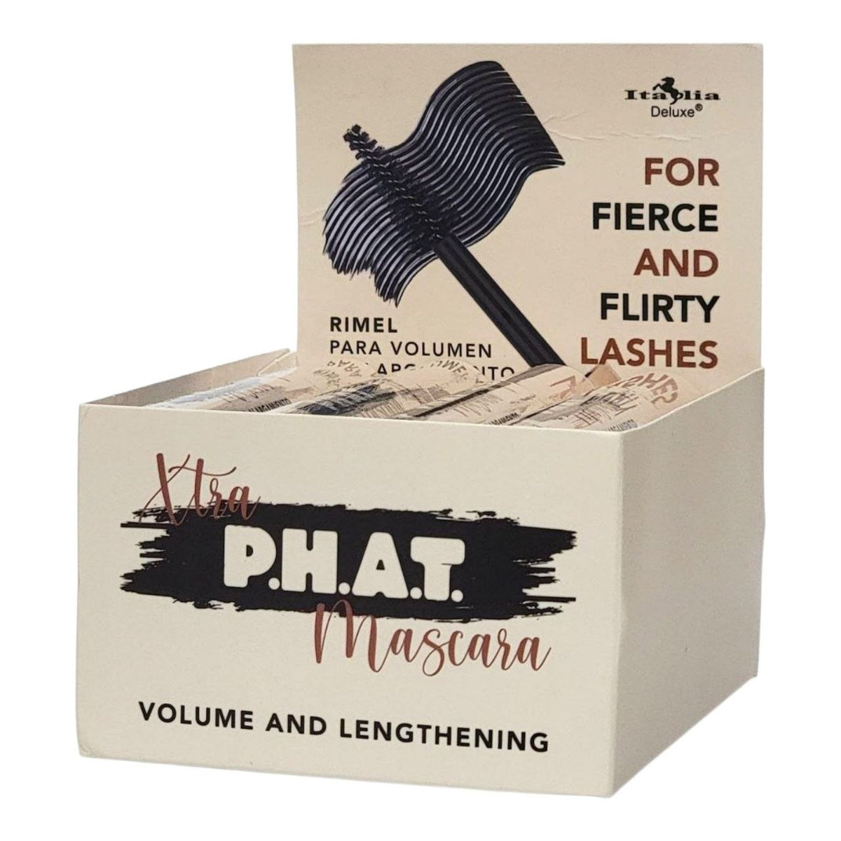 RIMEL PARA VOLUMEN Y ALARGAMIENTO A PRUEBA DE AGUA ITALIA DELUXE XTRA PHAT 10G