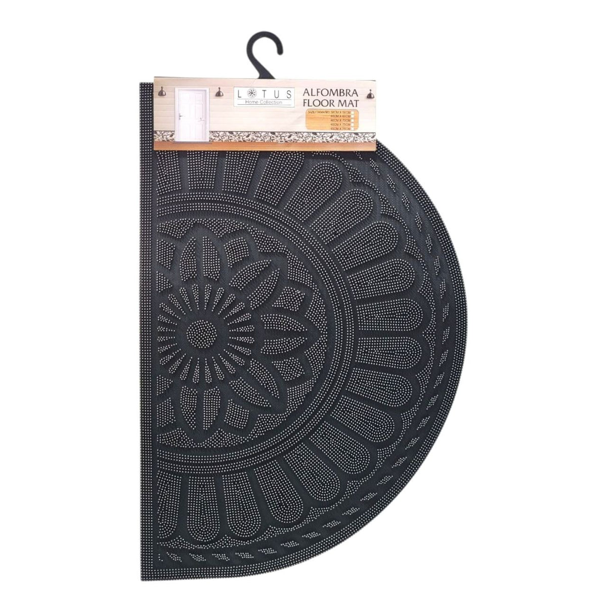 ALFOMBRA DECORATIVA DE DE CAUCHO PARA EXTERIORES LOTUS 40X60CM