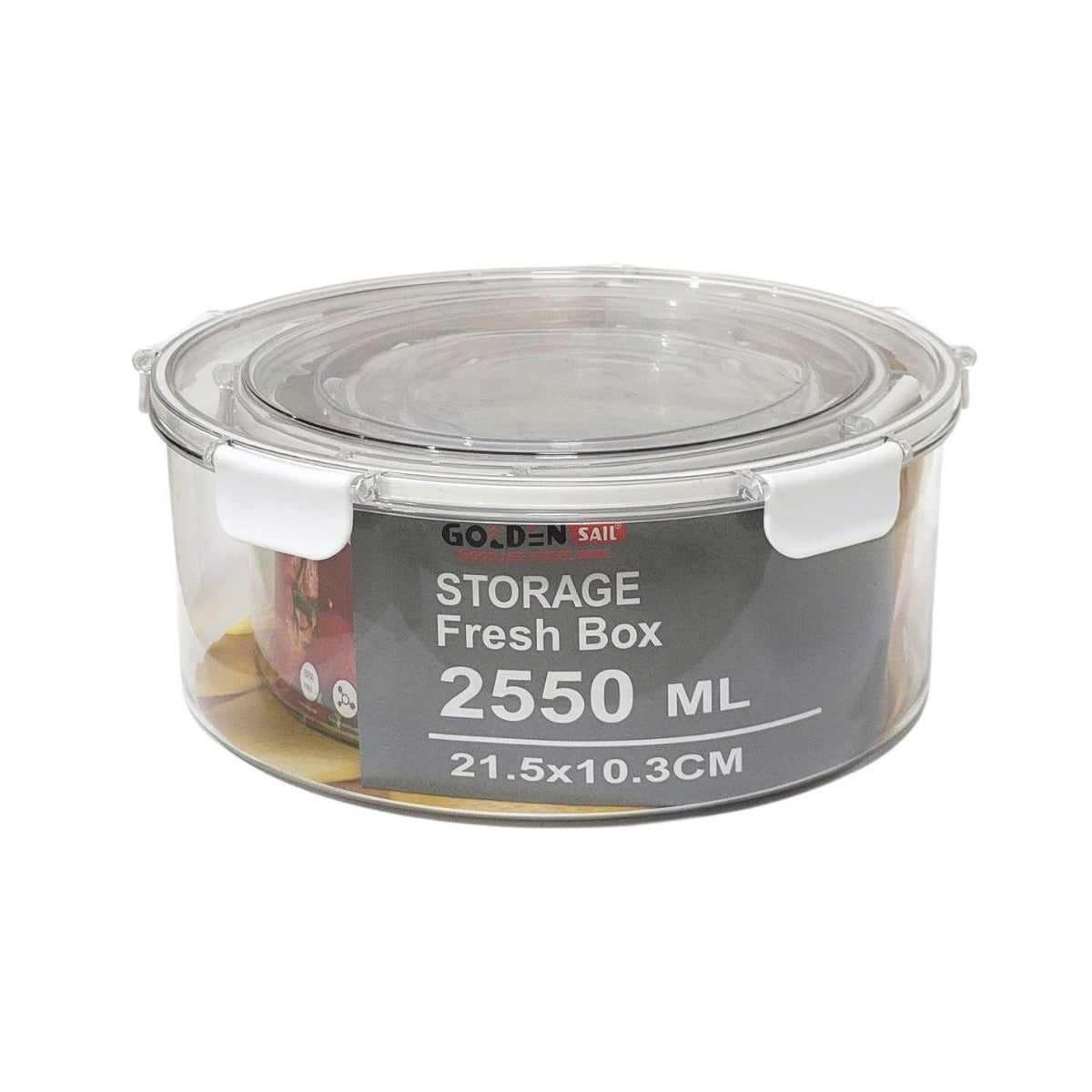 SET DE RECIPIENTES PANAS PARA ALIMENTOS HERMETICOS REDONDOS 5PCS GOLDEN SAIL
