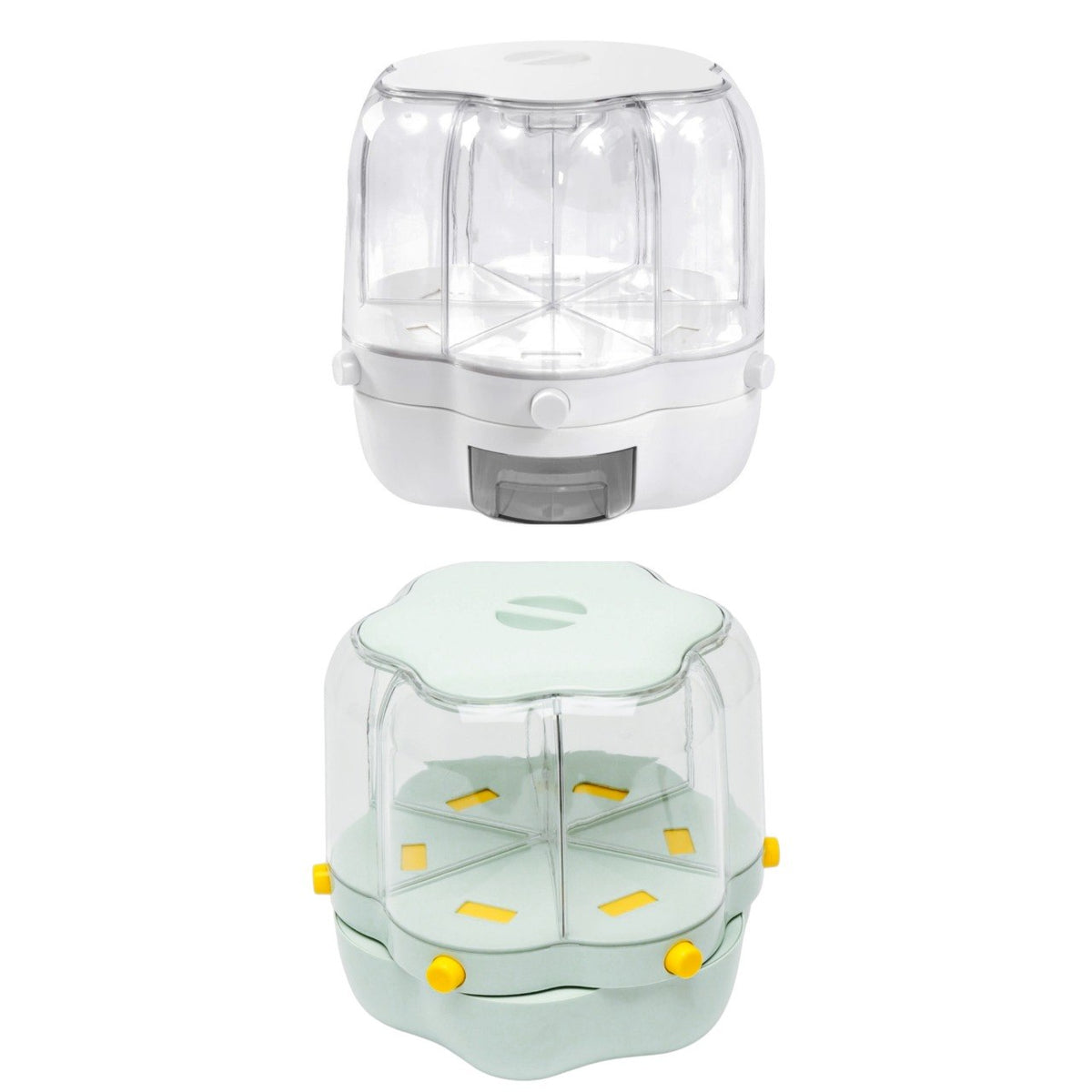 DISPENSADOR ORGANIZADOR DE GRANOS Y CEREALES GIRATORIO 7L 25X28X26CM