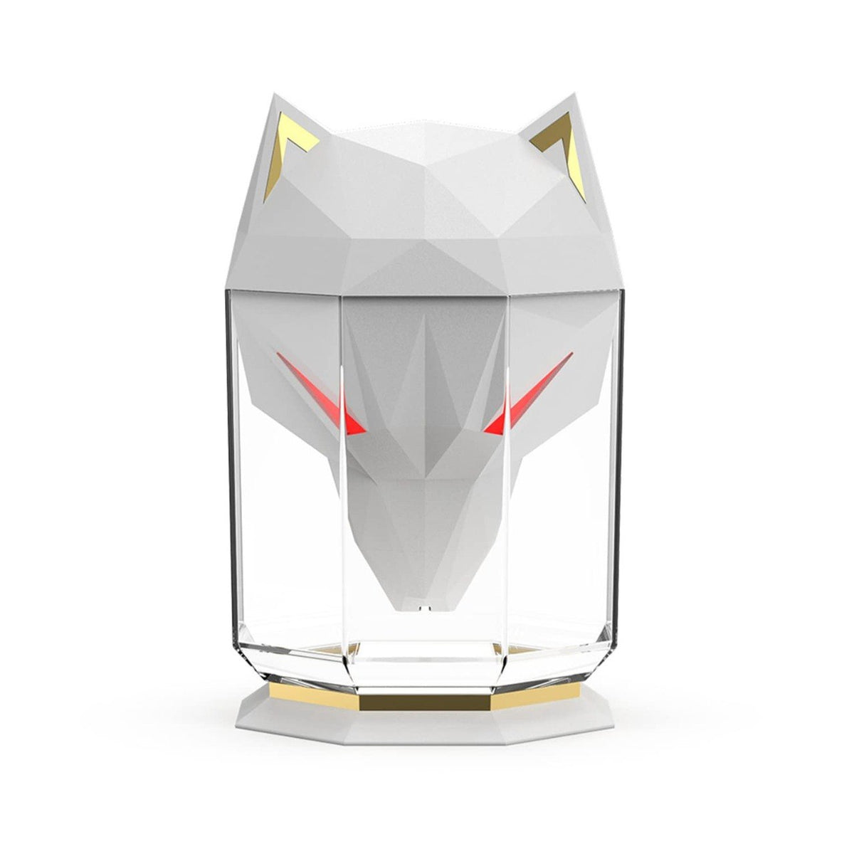 HUMIFICADOR DE AIRE DECORATIVO CON DISEÑO GEOMETRICO DE LOBO 235G 10X16X16CM