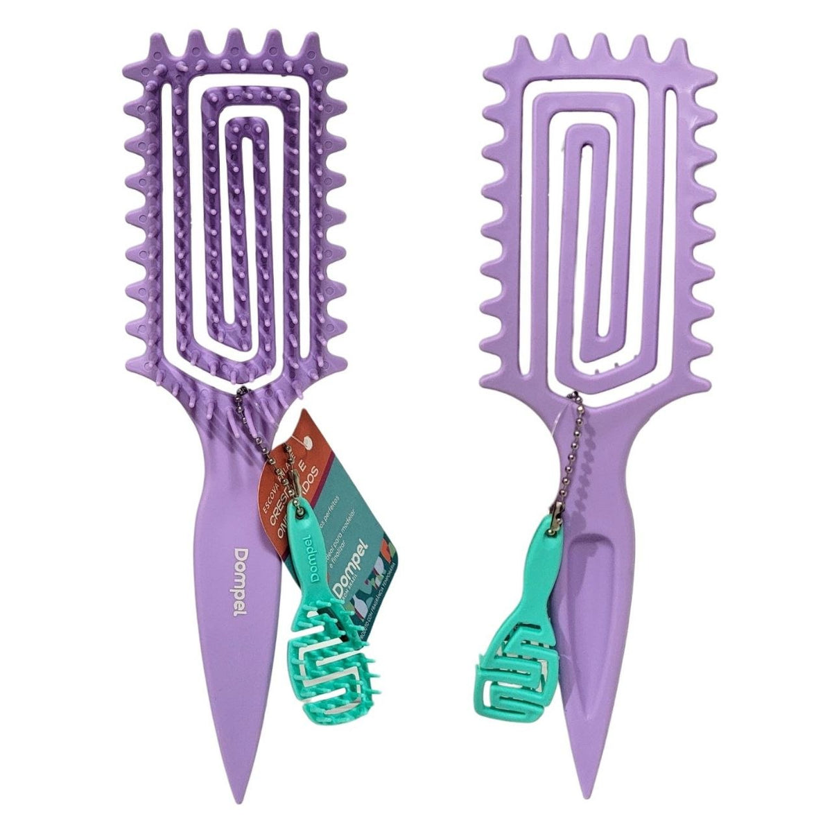 CEPILLO PARA EL CABELLO DESENREDANTE FLEXIBLE CON FRAGANCIA Y ACCESORIO DOMPEL