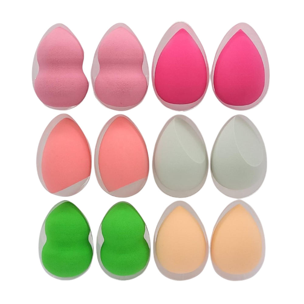 SET DE ESPONJAS PARA MAQUILLAJE 12UND