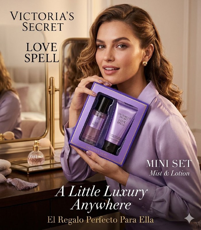 SET DE VICTORIAS SECRET LOVE SPELL SPLASH Y CREMA 75MLX2