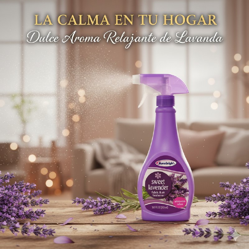 AMBIENTADOR AROMATIZANTE EN SPRAY DE DULCE LAVANDA HOMEBRIGHT 500ML