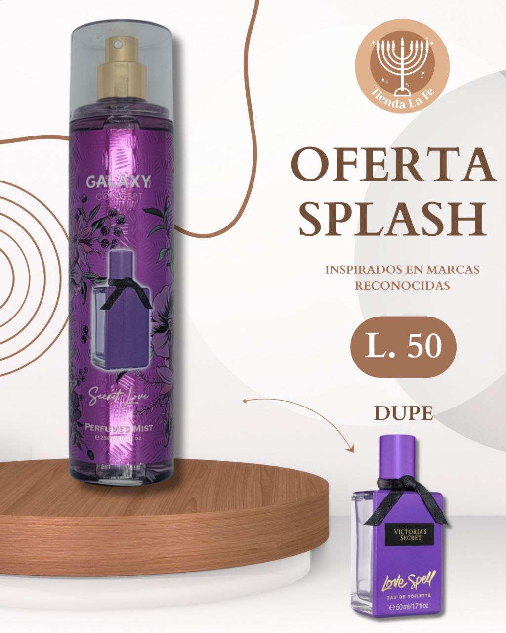 SPLASH GALAXY CONCEPT SECRET LOVE 250ML (M) (DUPE VICTORIAS SECRET LOVE SPELL)