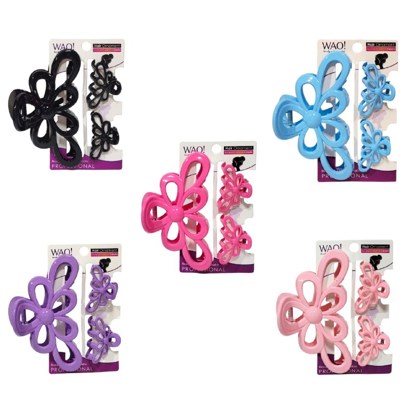 GANCHO PARA EL CABELLO EN SET DE 3PCS WAO BEAUTY 5X3CM