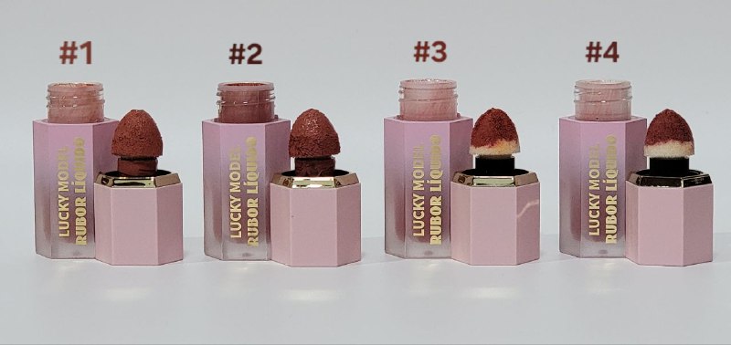 BLUSH RUBOR LIQUIDO DUPE SHEGLAM BLOOM SE USA EN OJO, CARA Y LABIOS IMPERMEABLE 4 TONOS, LUCKY MODEL 8G
