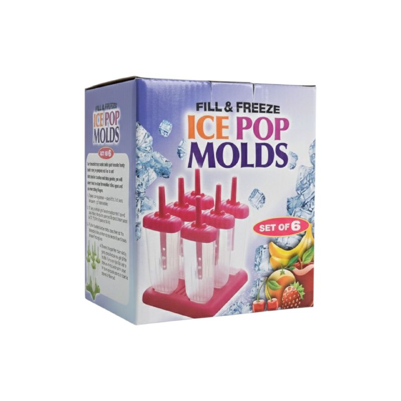 MOLDE DE PLASTICO PARA HACER PALETAS DE ALTA CALIDAD DE 6 ESPACIOS