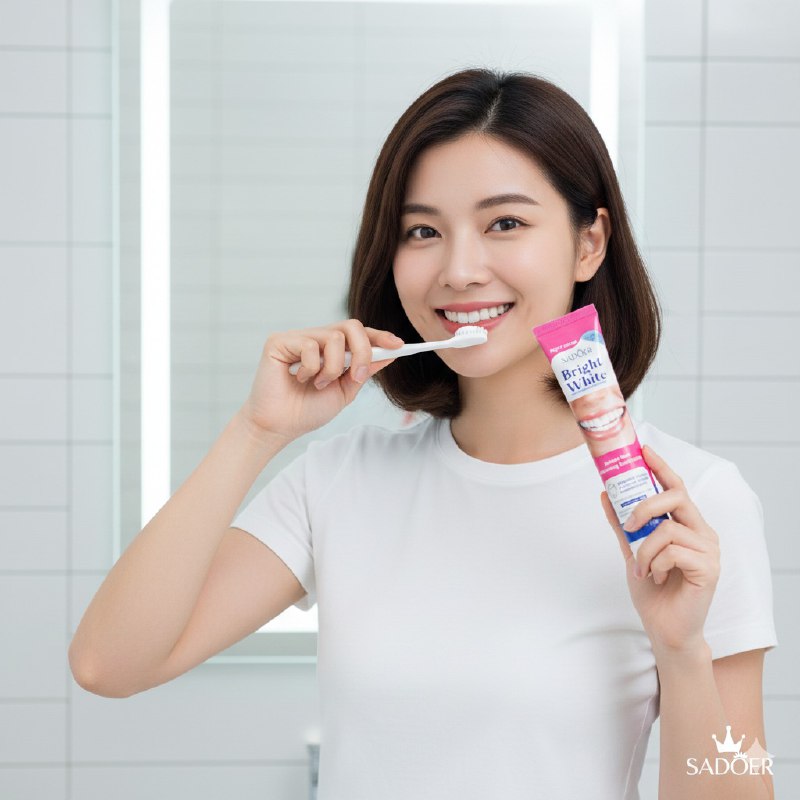 PASTA DE DIENTES, PASTA DENTAL BLANQUEADORA CON MENTA SAKURA ELIMINACION PROFUNDA DE MANCHAS SADOER 100G