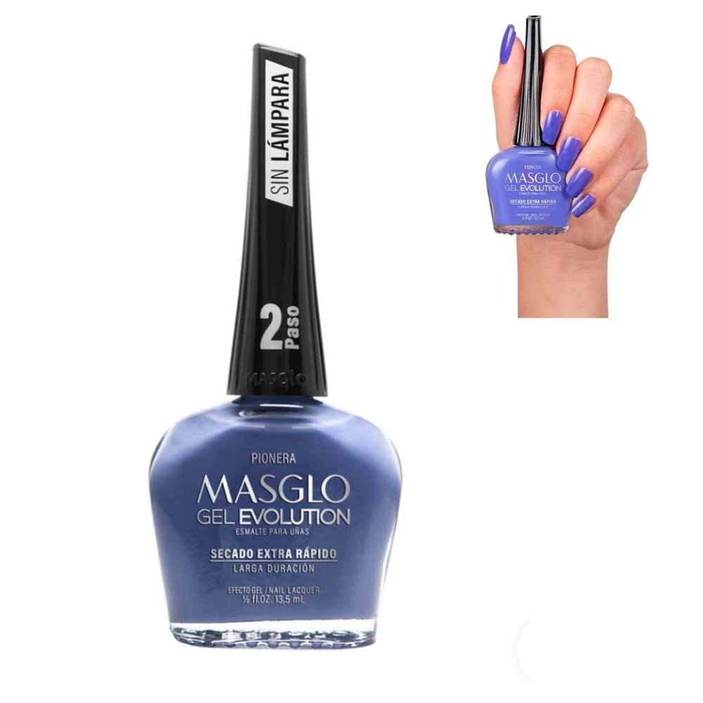 ESMALTE DE UNAS AZUL GEL EVOLUTION PODEROSA MASGLO 13.5ML