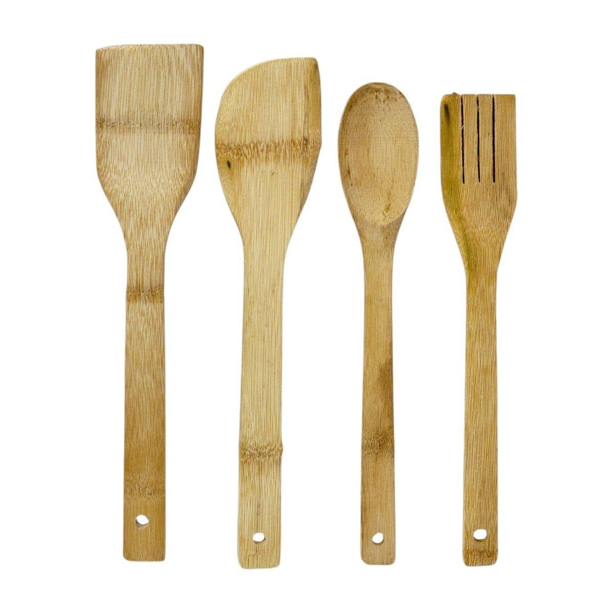 SET DE UTENSILIOS DE COCINA ECOLOGICOS DE BAMBU NATURAL 4PCS