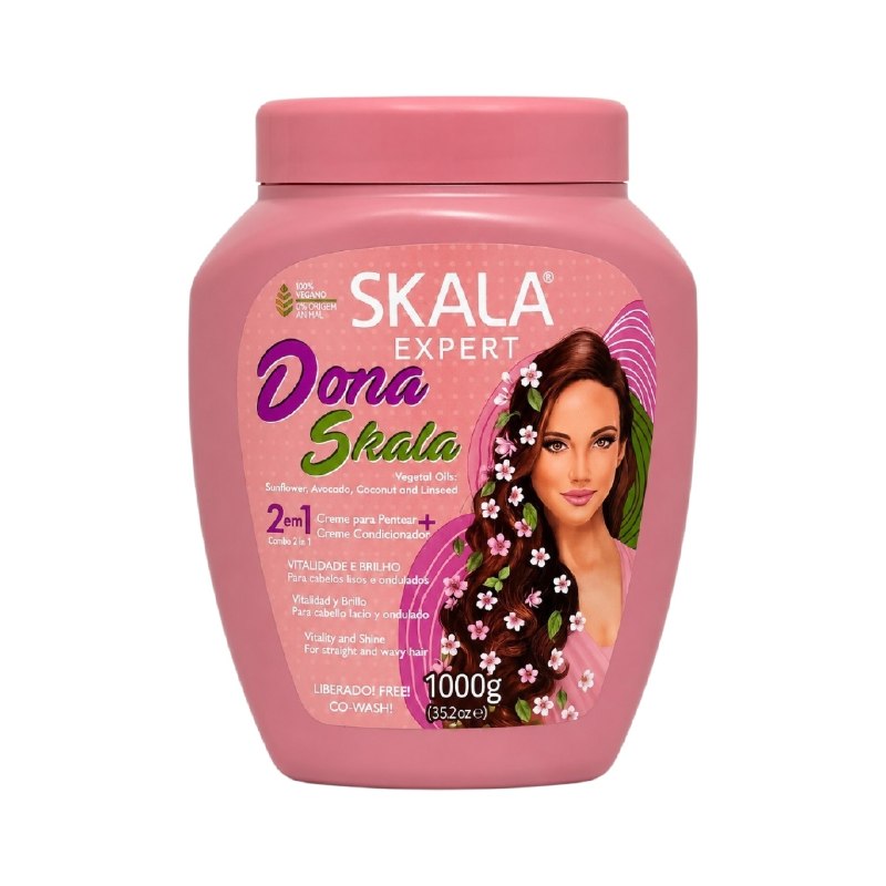 TRATAMIENTO CAPILAR EN CREMA 2 EN 1 HIDRATANTE Y DESENREDANTE SKALA 1000G