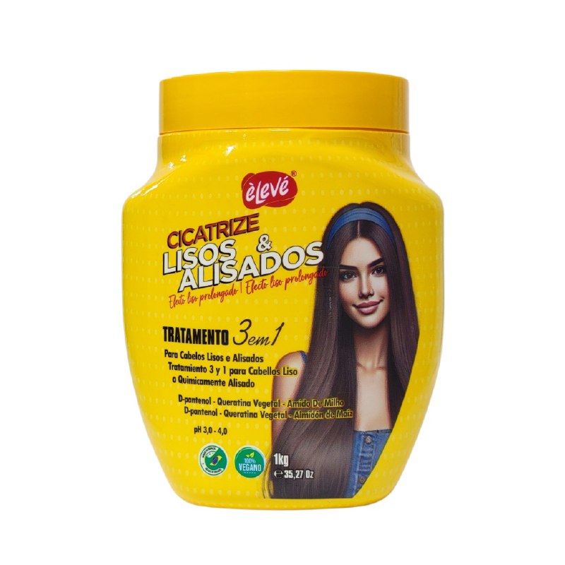 TRATAMIENTO PARA EL CABELLO 3 EN 1 ALISADOR PROFUNDO CON QUERATINA ELEVE 1KG