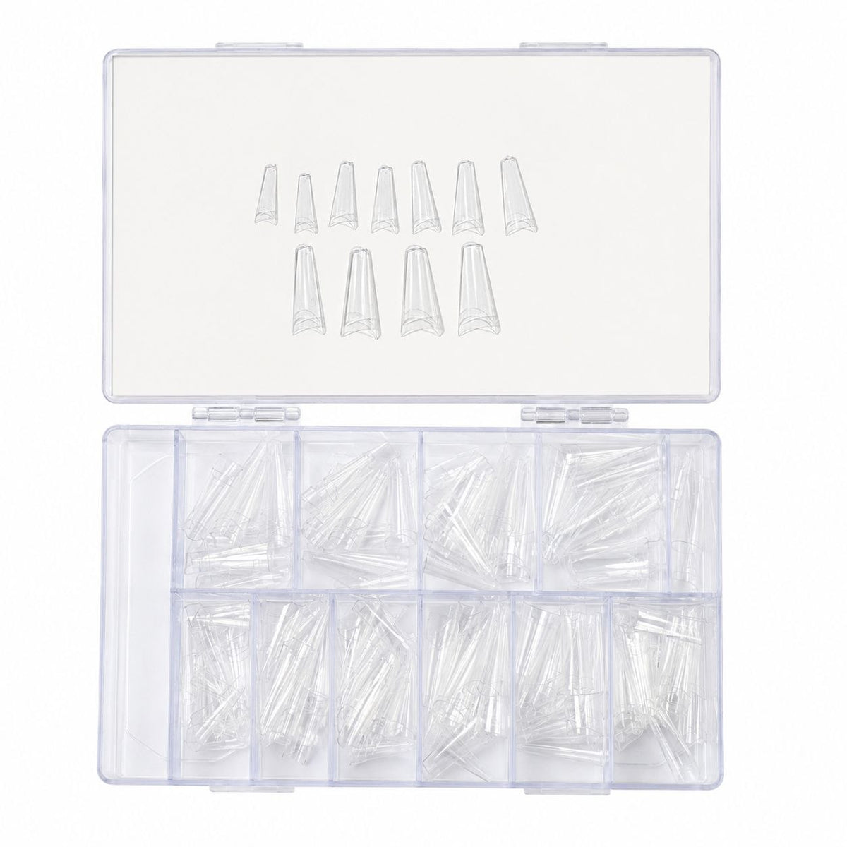 TIPS DE GEL SUAVE FORMA COFFIN TRANSPARENTES QUEENIGHT 500PCS