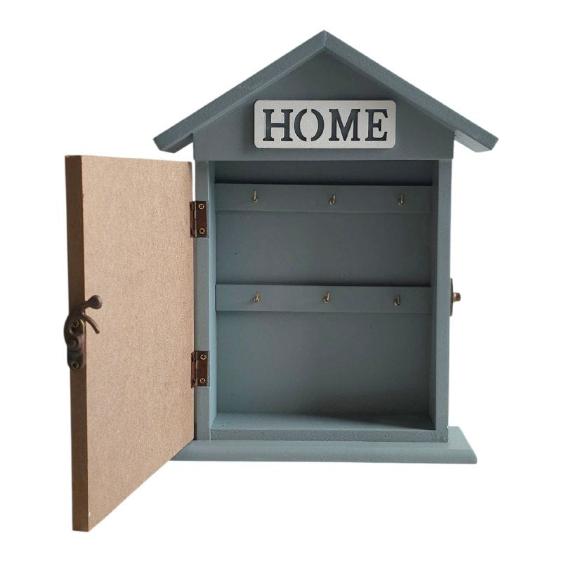 PORTA LLAVES, LLAVERO DECORATIVO PARA LLAVES ESTILO RUSTICO MADENA NATURAL 6 GANCHOS 20X28CM