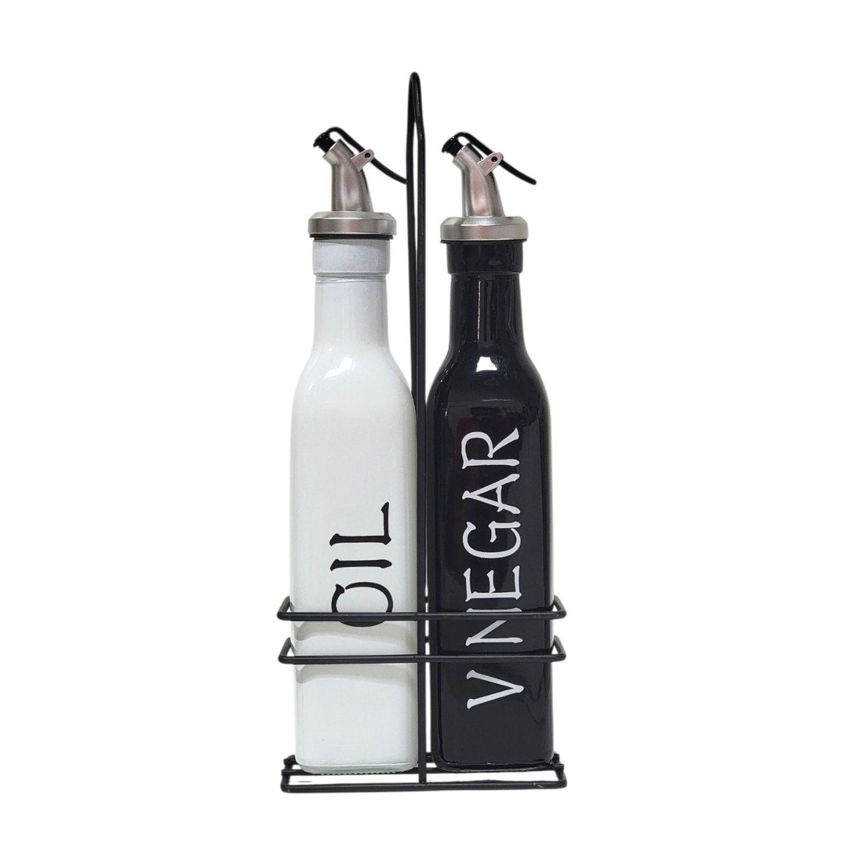 SET DE BOTELLAS ACEITERAS Y VINEGRERAS DE VIDRIO 3PCS LIFEART