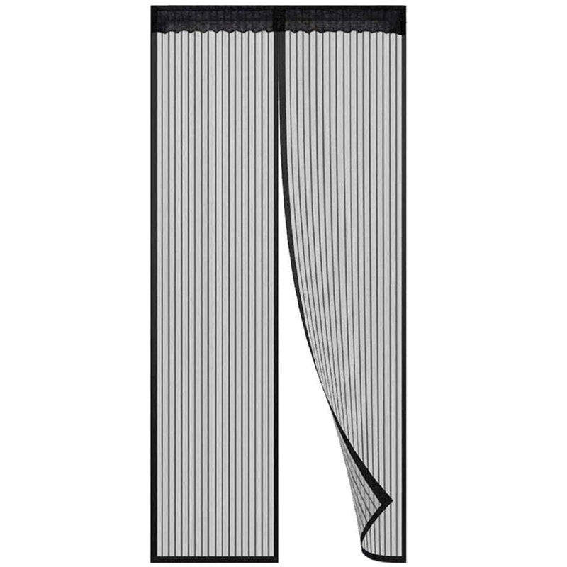 CORTINA MOSQUITERO MAGNETIC DE MALLA RESISTENTE COLOR NEGRO 100X210CM