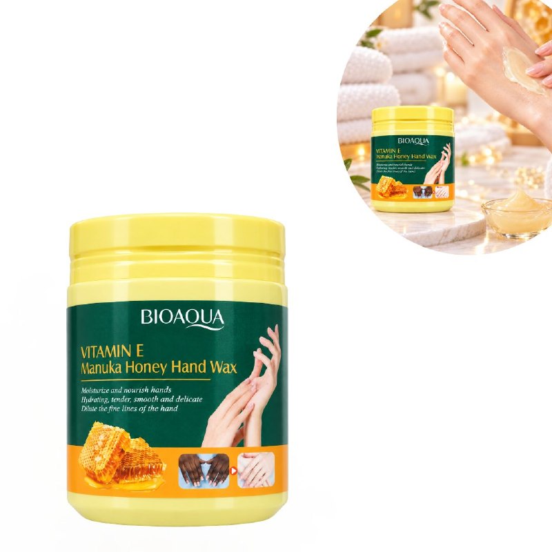 MASCARILLA EXFOLIANTE Y NUTRITIVA EN CERA PELABLE PARA MANOS DE MIEL DE MANUKA Y VITAMINA E BIOAQUA 170G