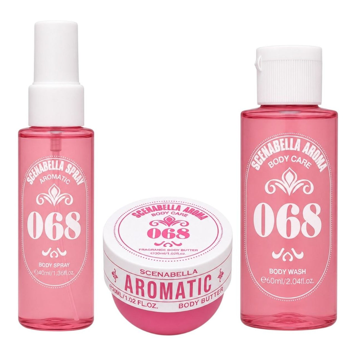 SET SCENABELLA AROMATIC JOURNEY 068 BODY SPRAY 40ML CREMA CORPORAL 30ML GEL DE DUCHA 60ML (M) (AROMA SIMILAR A SOL DE JANEIRO CHEIROSA 68)