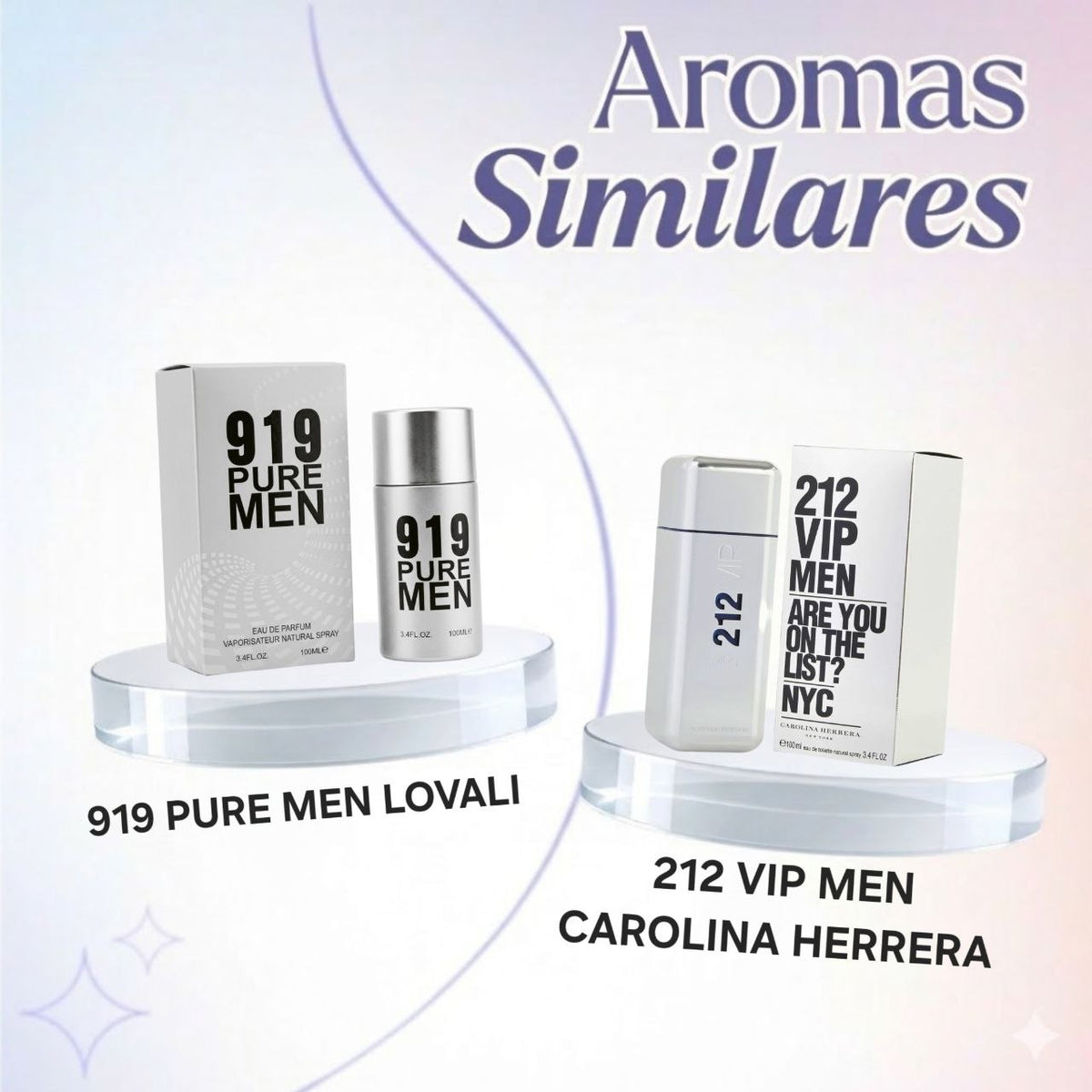 LOVALI 919 PURE MEN EDP 100ML (H) (AROMA SIMILAR A CAROLINA HERRERA 212 VIP MEN)
