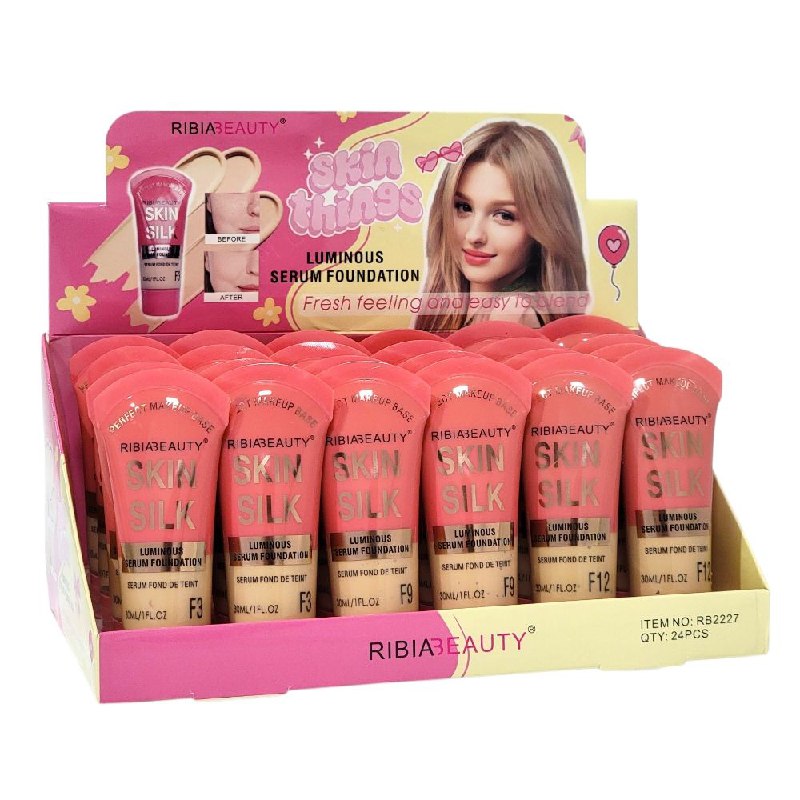 BASE DE MAQUILLAJE LIQUIDA SUERO LUMINOSO RIBIABEAUTY 30ML (DUPE DE SILKY GIRL)