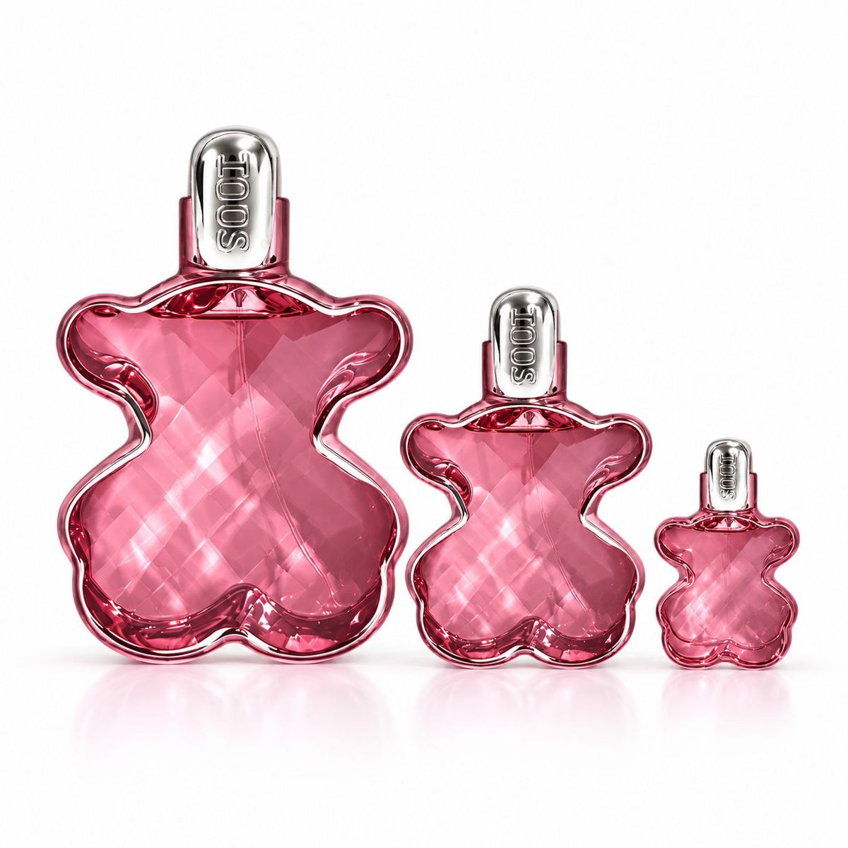 SET TOUS LOVEME METALLIC PINK EDP 90ML EDP 15ML EDP 4.5 ML