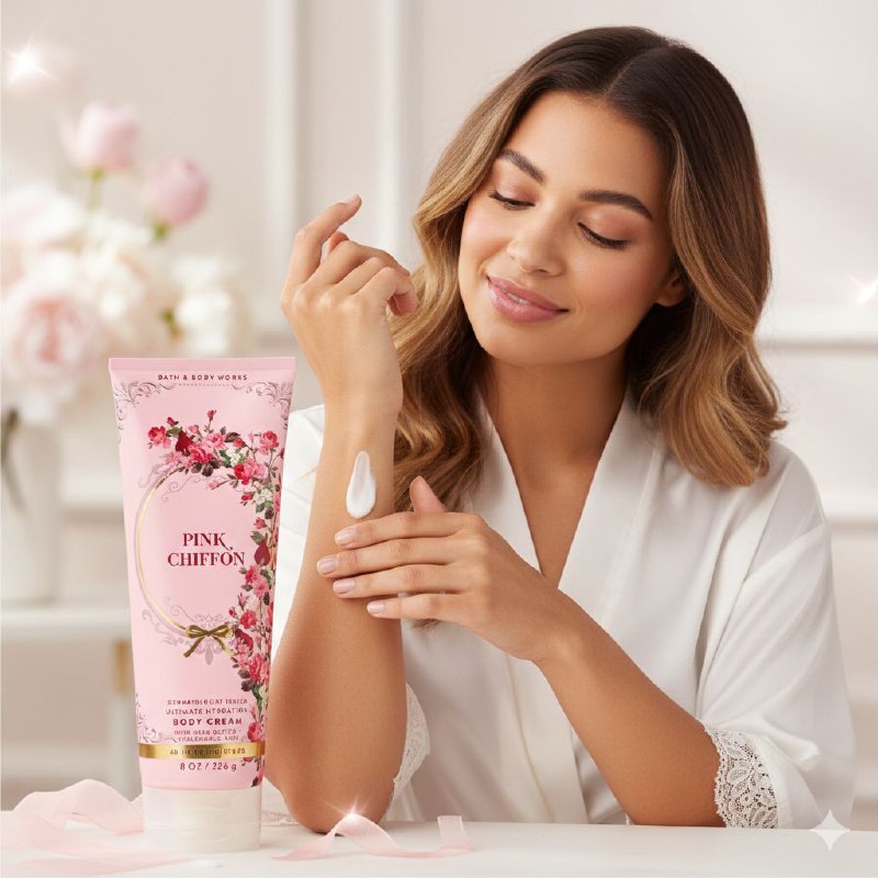 BATH & BODY WORKS CREMA PINK CHIFFON 226ML (M)