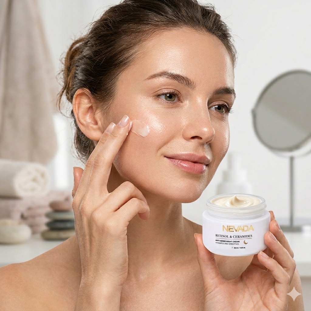 CREMA FACIAL DE NOCHE ANTIEDAD CON RETINOL Y CERAMIDAS NEVADA 50ML