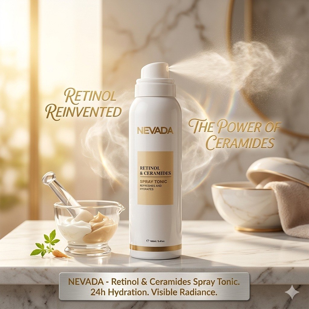 TONICO FACIAL EN BRUMA ANTIEDAD Y RESTAURADOR CON RETINOL Y CERAMIDAS NEVADA 160ML
