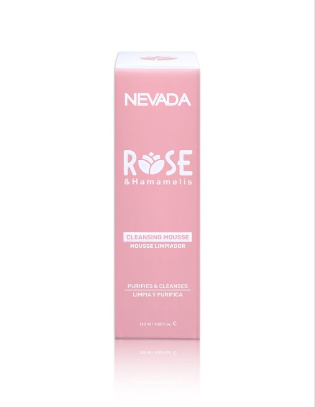ESPUMA LIMPIADORA FACIAL PURIFICANTE CON EXTRACTO DE ROSAS Y HAMAMELIS NEVADA 120ML