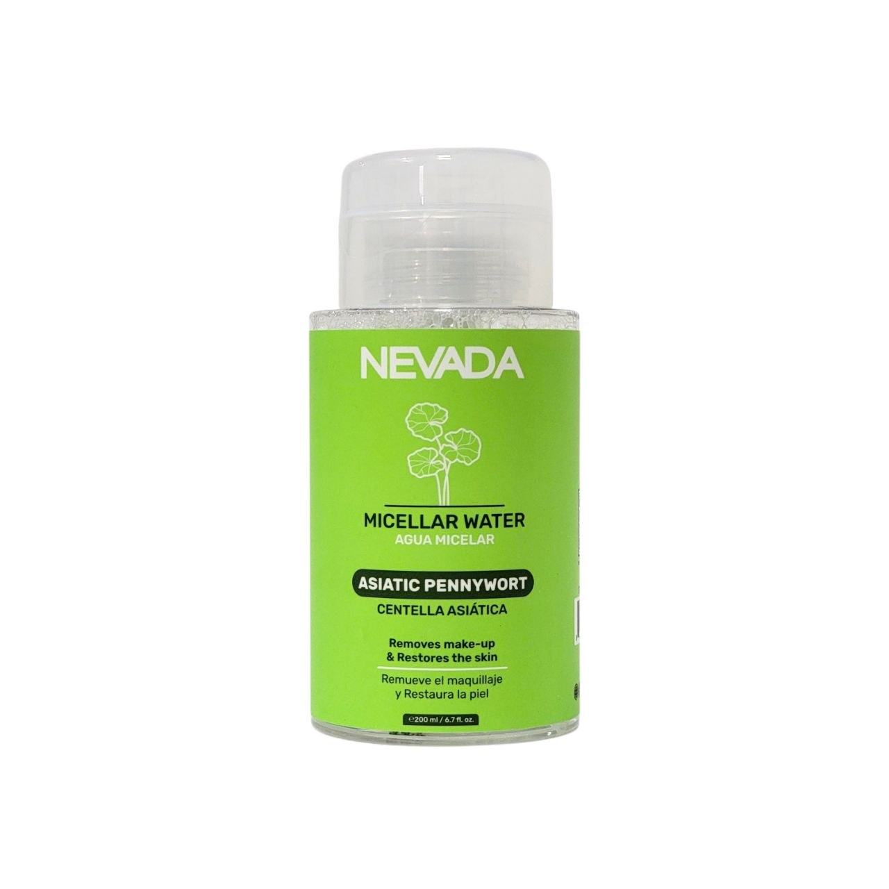 AGUA MICELAR LIMPIADORA Y DESMAQUILLANTE CON EXTRACTO DE CENTELLA ASIATICA NEVADA 200ML