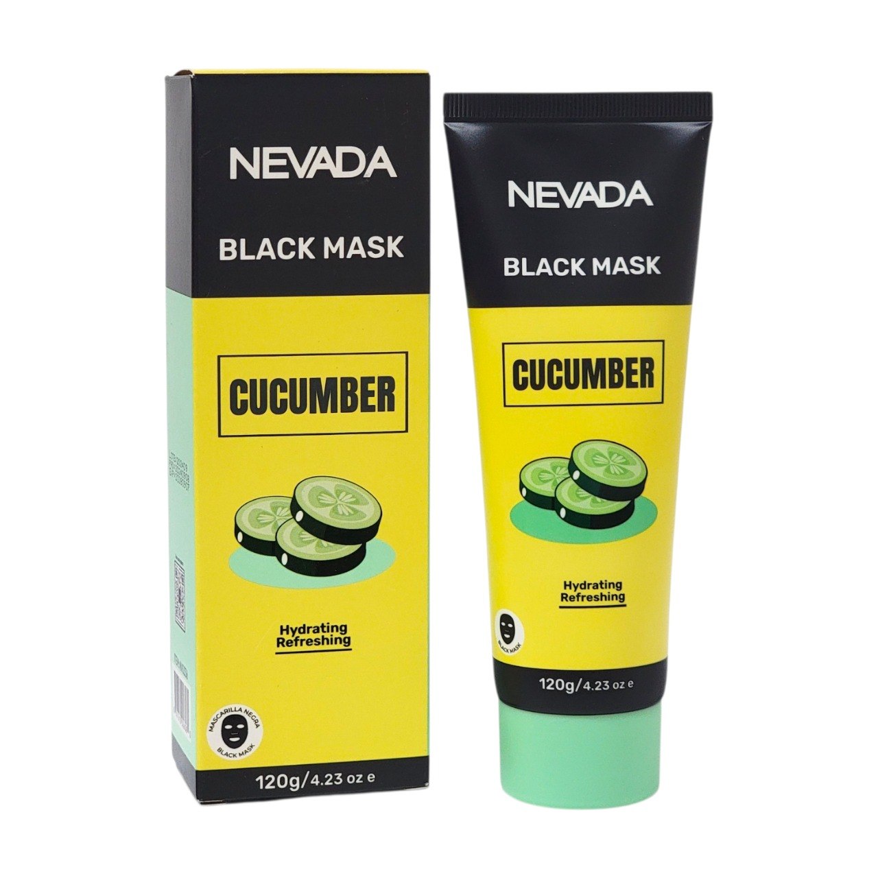 MASCARILLA FACIAL DE CARBON PURIFICANTE CON EXTRACTO DE PEPINO Y COLAGENO NEVADA 120G