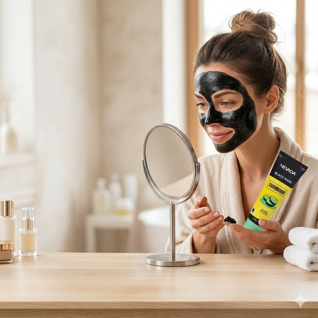 MASCARILLA FACIAL DE CARBON PURIFICANTE CON EXTRACTO DE PEPINO Y COLAGENO NEVADA 120G