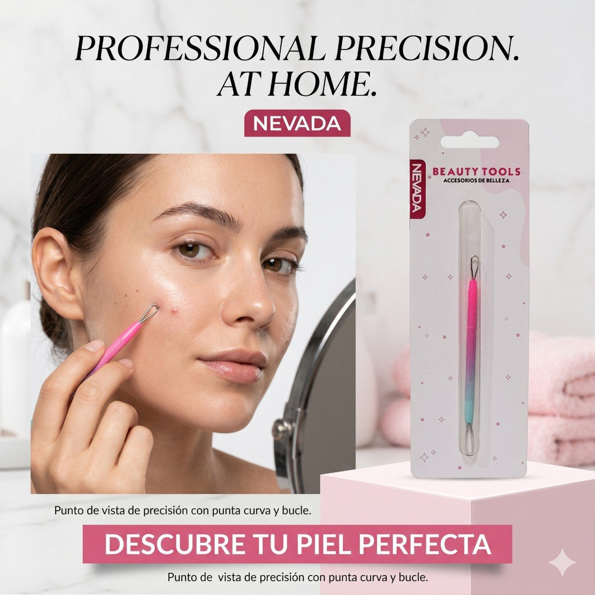 HERRAMIENTA PARA EXTRAER PUNTOS NEGROS Y ACNE NEVADA