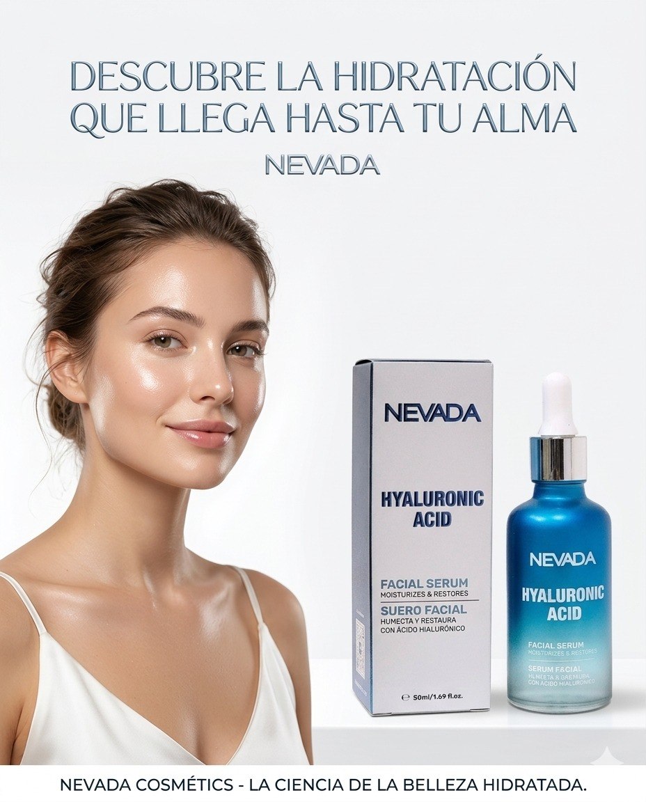 SUERO FACIAL HUMECTANTE Y RESTAURADOR CON ACIDO HIALURONICO Y EXTRACTOS DE ALGAS MARINAS NEVADA 50ML