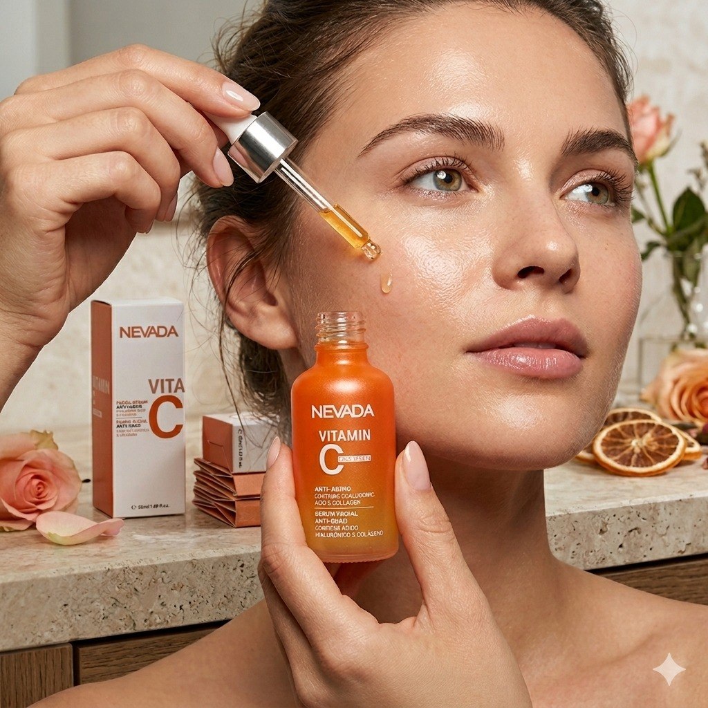 SUERO FACIAL ANTIEDAD CON VITAMINA C ACIDO HIALURONICO Y COLAGENO NEVADA 50ML