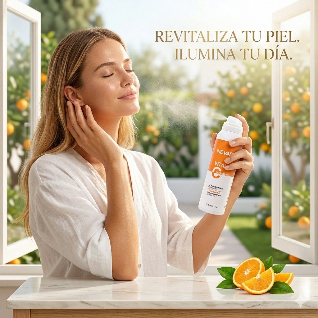 TONICO FACIAL EN BRUMA ILUMINADOR CON VITAMINA C Y NIACINAMIDA NEVADA 160ML