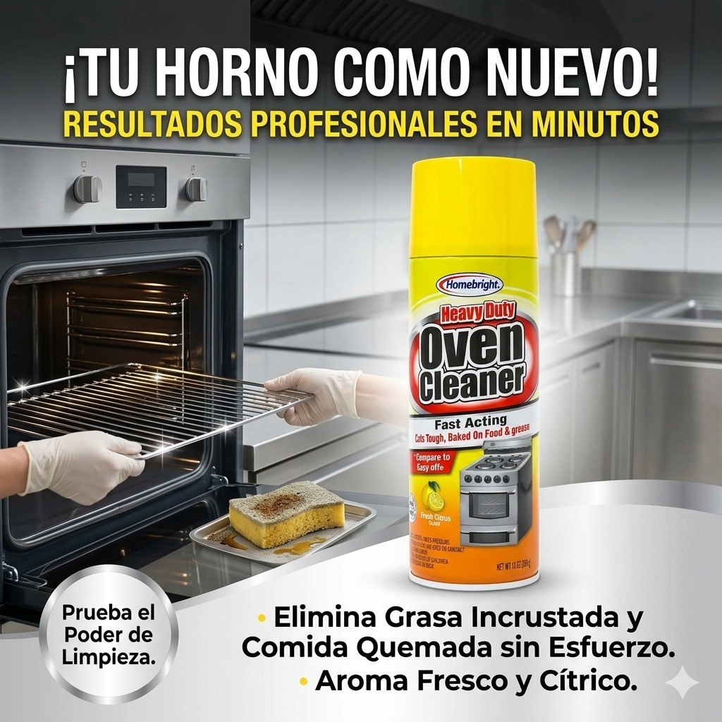 LIMPIADOR DESENGRASANTE INDUSTRIAL PARA HORNOS DE ALTA RESISTENCIA HOMEBRIGHT 369G