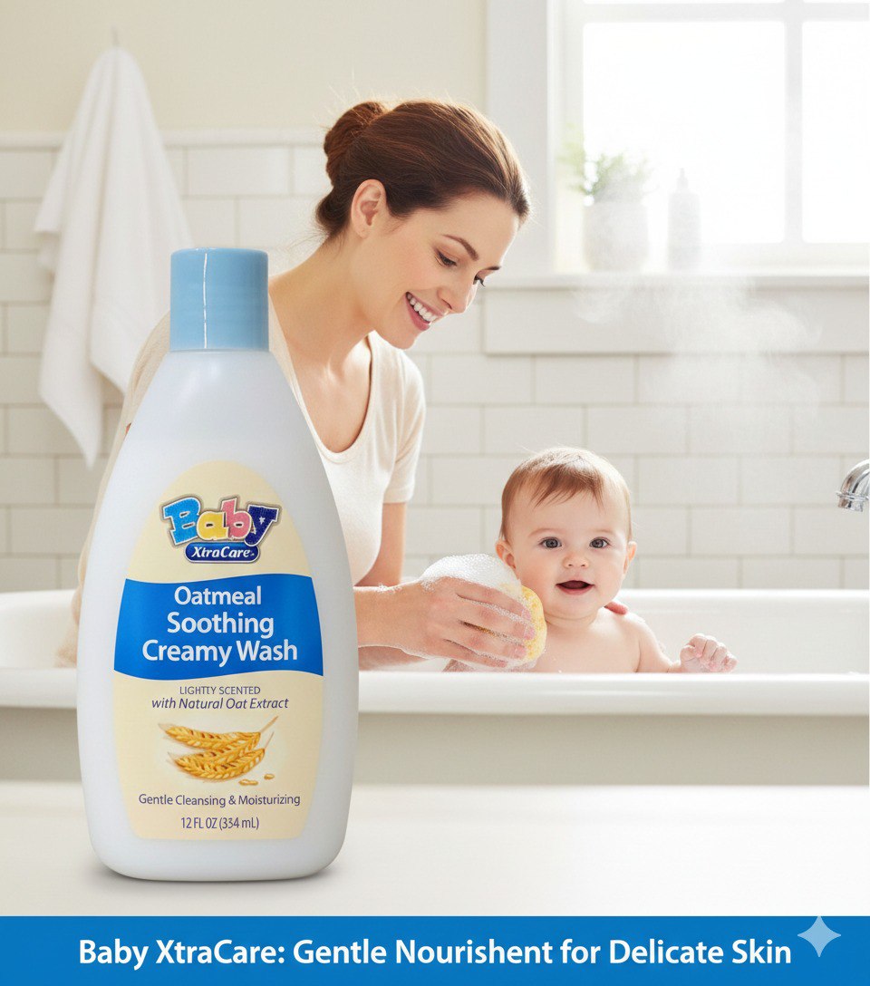 GEL DE DUCHA CON EXTRACTO DE AVENA NATURAL CALMANTE BABY XTRACARE 354ML