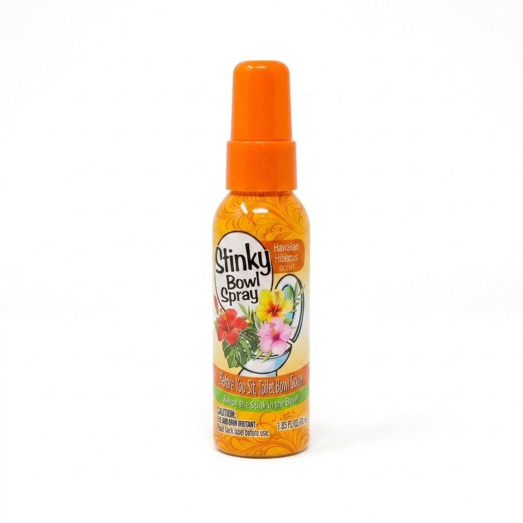 SPRAY BLOQUEADOR DE OLORES PARA EL INODORO AROMA A BRISA HAWAIANA STINKY BOWL 55ML