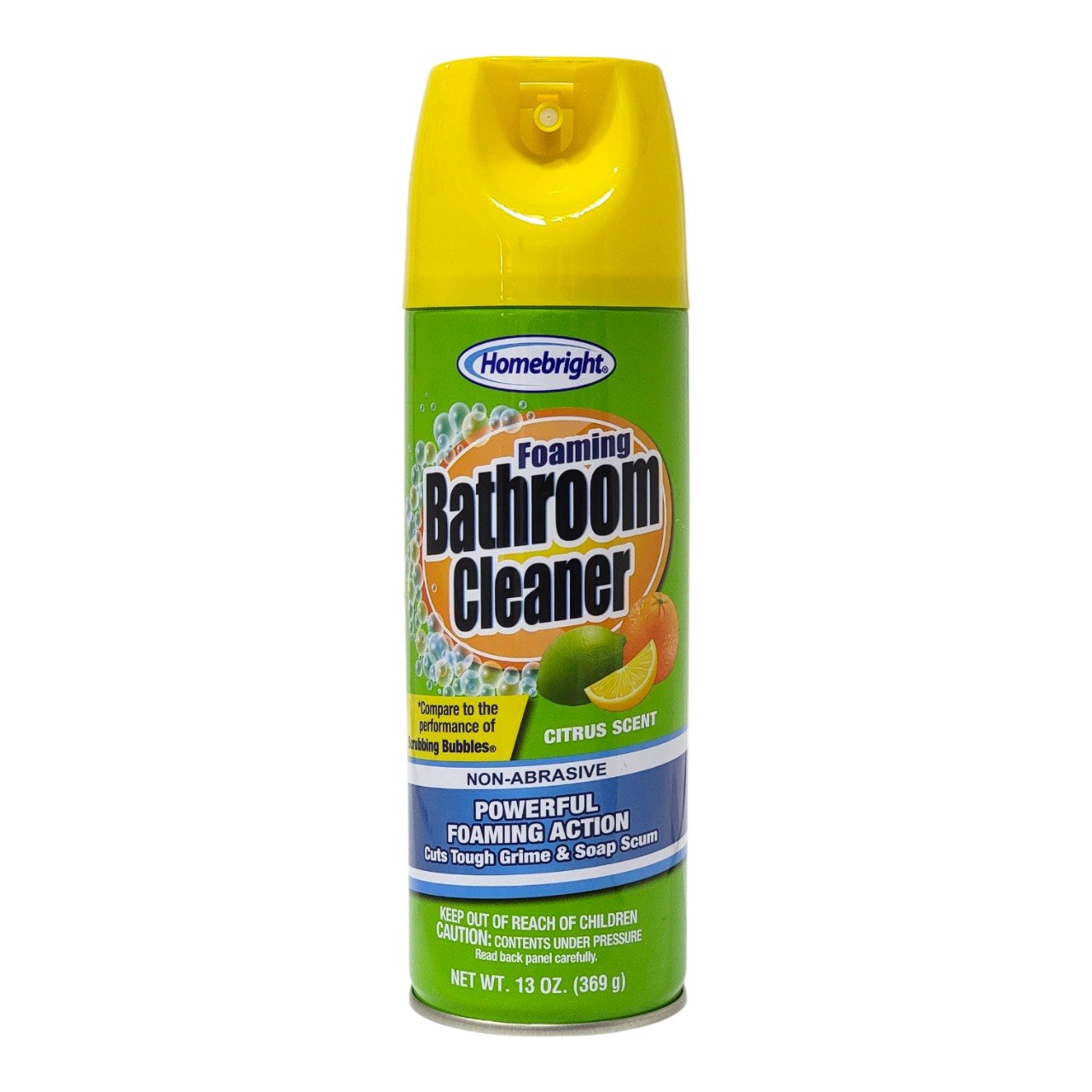 LIMPIADOR DE BAÑO EN SPRAY ESPUMOSO CON AROMA CITRICO HOMEBRIGHT 369G