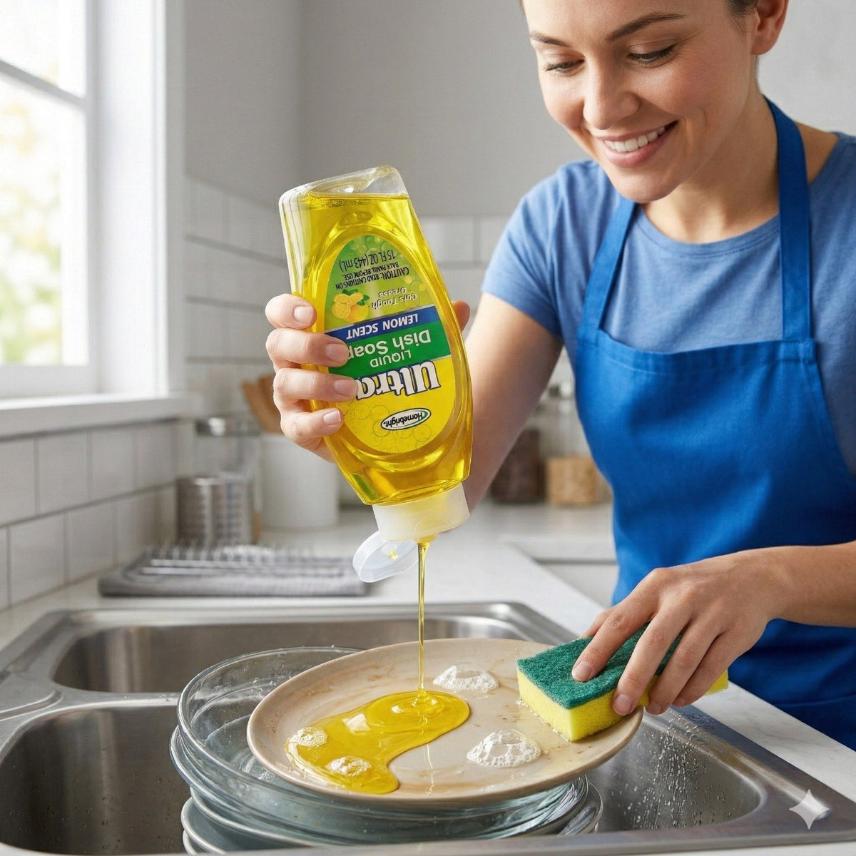 JABON LIQUIDO PARA LAVAR PLATOS CON AROMA A LIMON HOMEBRIGHT 443ML