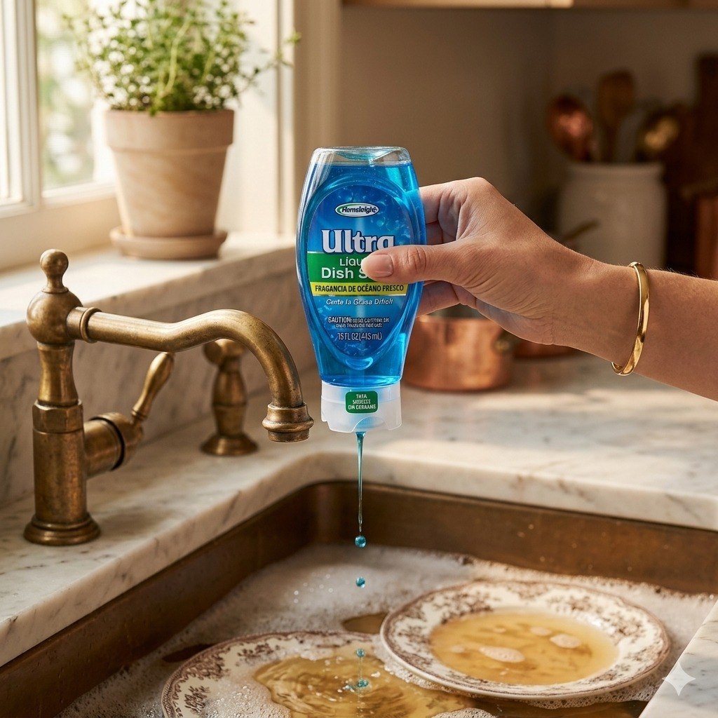JABON LIQUIDO PARA LAVAR PLATOS ULTRA DESENGRASANTE CON AROMA FRESCURA DE OCEANO HOMEBRIGHT 443ML